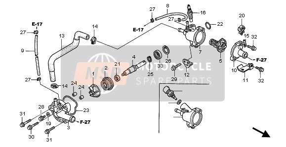 19314KGF910, Tube, Water (D3.5X285), Honda, 1